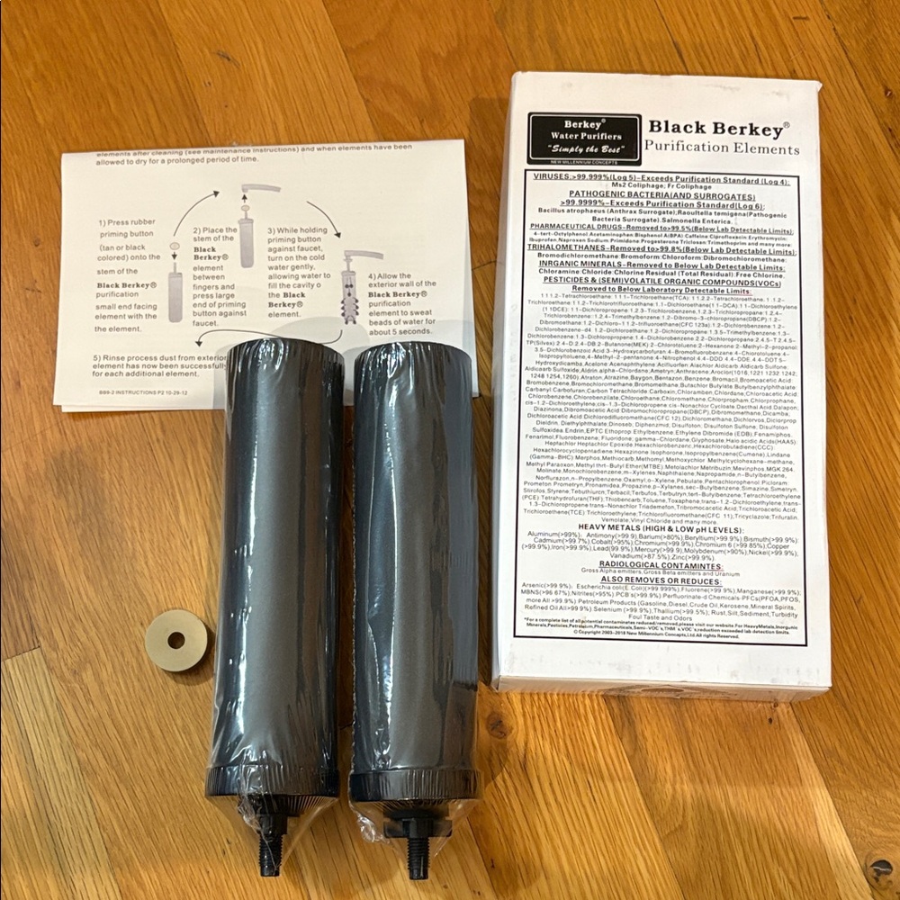 Black Berkey Purification Elements new and sealed